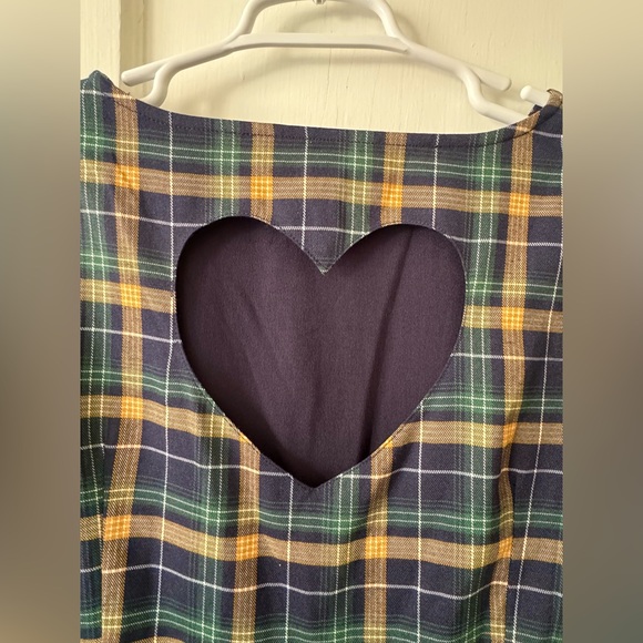 Banned Apparel Sweet Joy Heart Plaid Dress, size 2XL - Picture 5 of 9